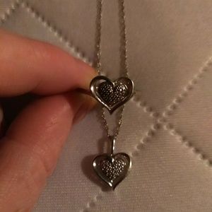925 SS & Diamond Necklace & Ring
